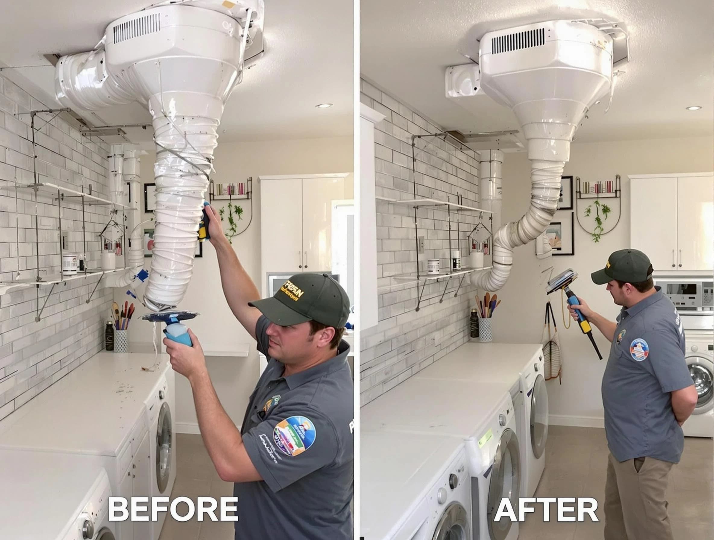 Professional dryer exhaust vent cleaning by Brentwood Dryer Vent Cleaning in Brentwood